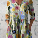 Remi | Long Blouse with Bold Print — view 2