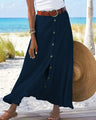Syndy - Flowing Skirt with Buttons — view 2