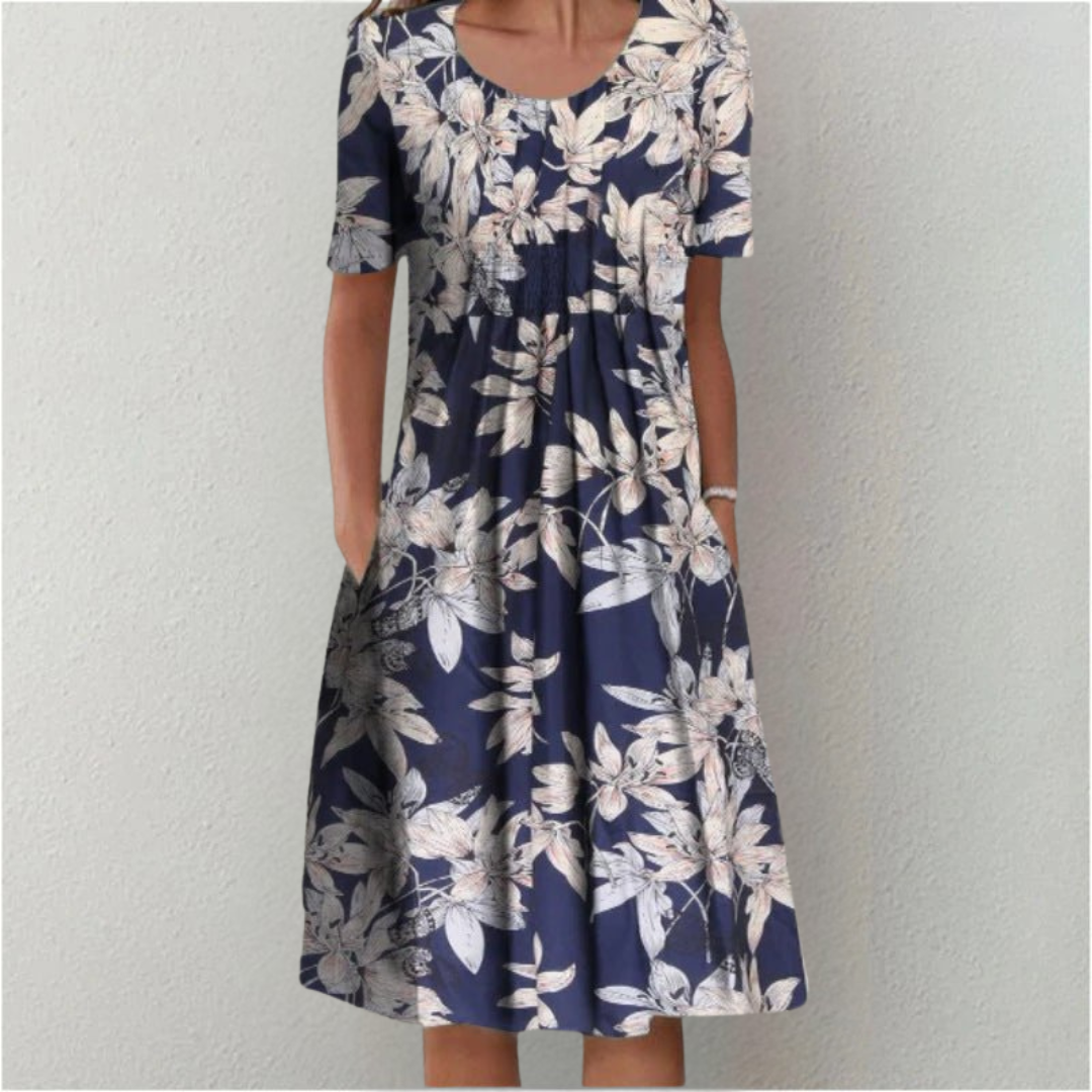 Hailey | Elegant and Casual Floral Dress with Pockets — view 2