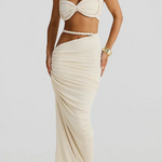 Alani - Ruched Maxi Skirt with Cut-Outs