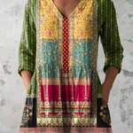Nyla | Long Blouse with Expressive Print — view 2