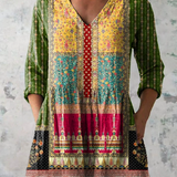 Nyla | Long Blouse with Expressive Print — view 2