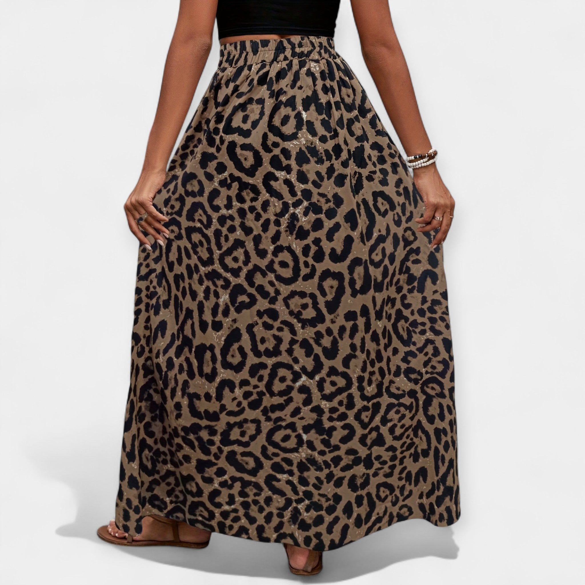 Leopard Midi Skirt — view 2