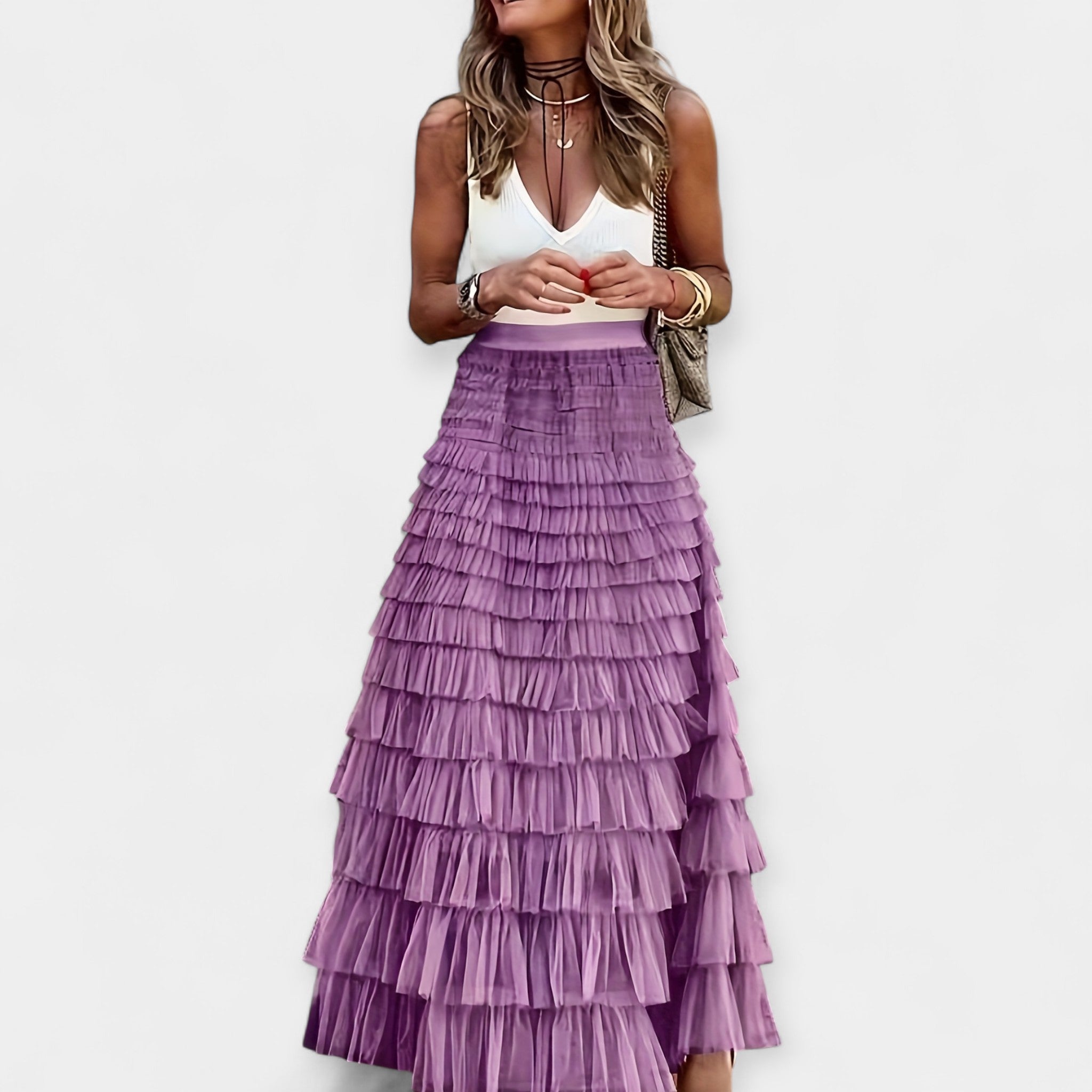 Boho Skirt with Satin Finish — view 4