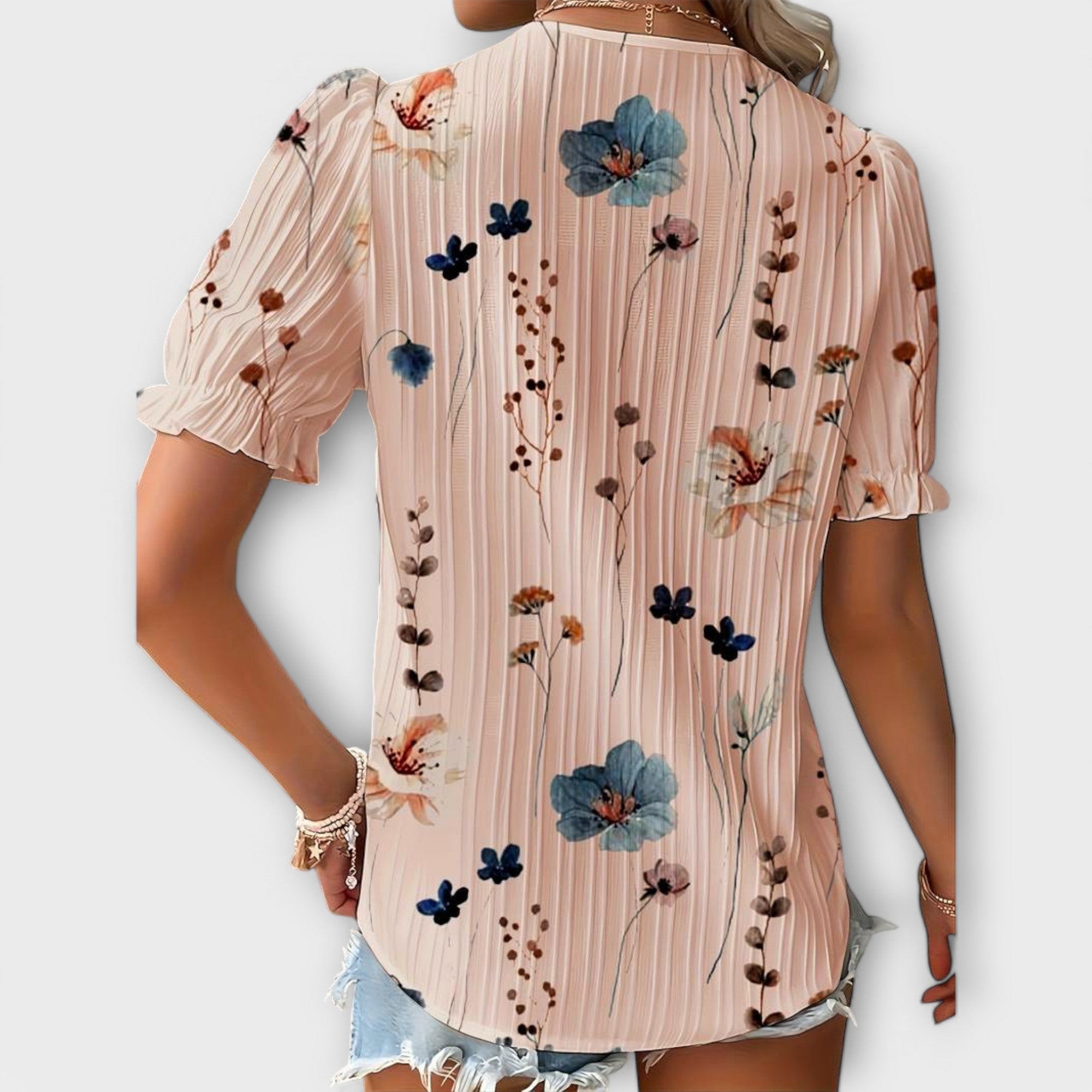 Emily - Blouse with V-Neck — view 11