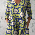 Talia | Long Blouse with Bold Print — view 2