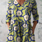 Talia | Long Blouse with Bold Print — view 2