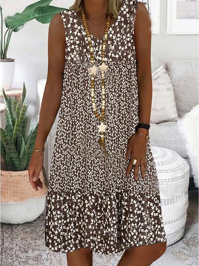 AYLA | SLEEVELESS DRESS WITH V-NECK — view 2