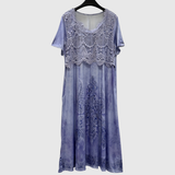 INDIGO | ELEGANT MIDI DRESS WITH FLORAL PRINT — view 8