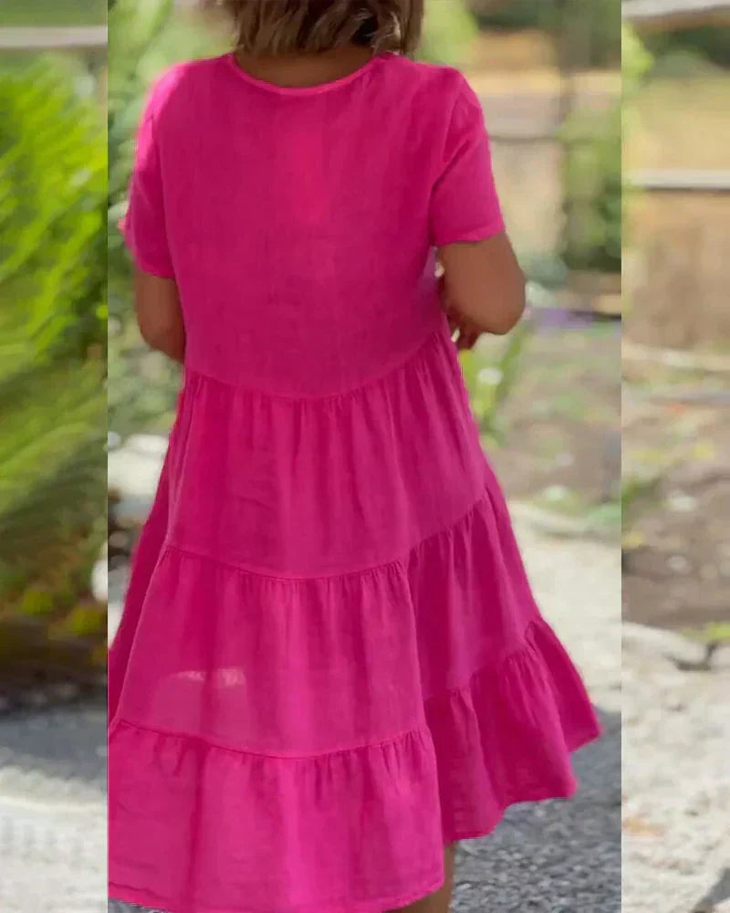 Bexley - Casual Summer Dress with V-Neck — view 7