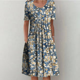 Hailey | Elegant and Casual Floral Dress with Pockets — view 5