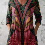Mila | Long Blouse with Bold Print — view 2