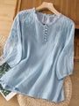 Cassiana - Cotton and Linen Blouse — view 3