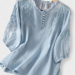 Cassiana - Cotton and Linen Blouse — view 4