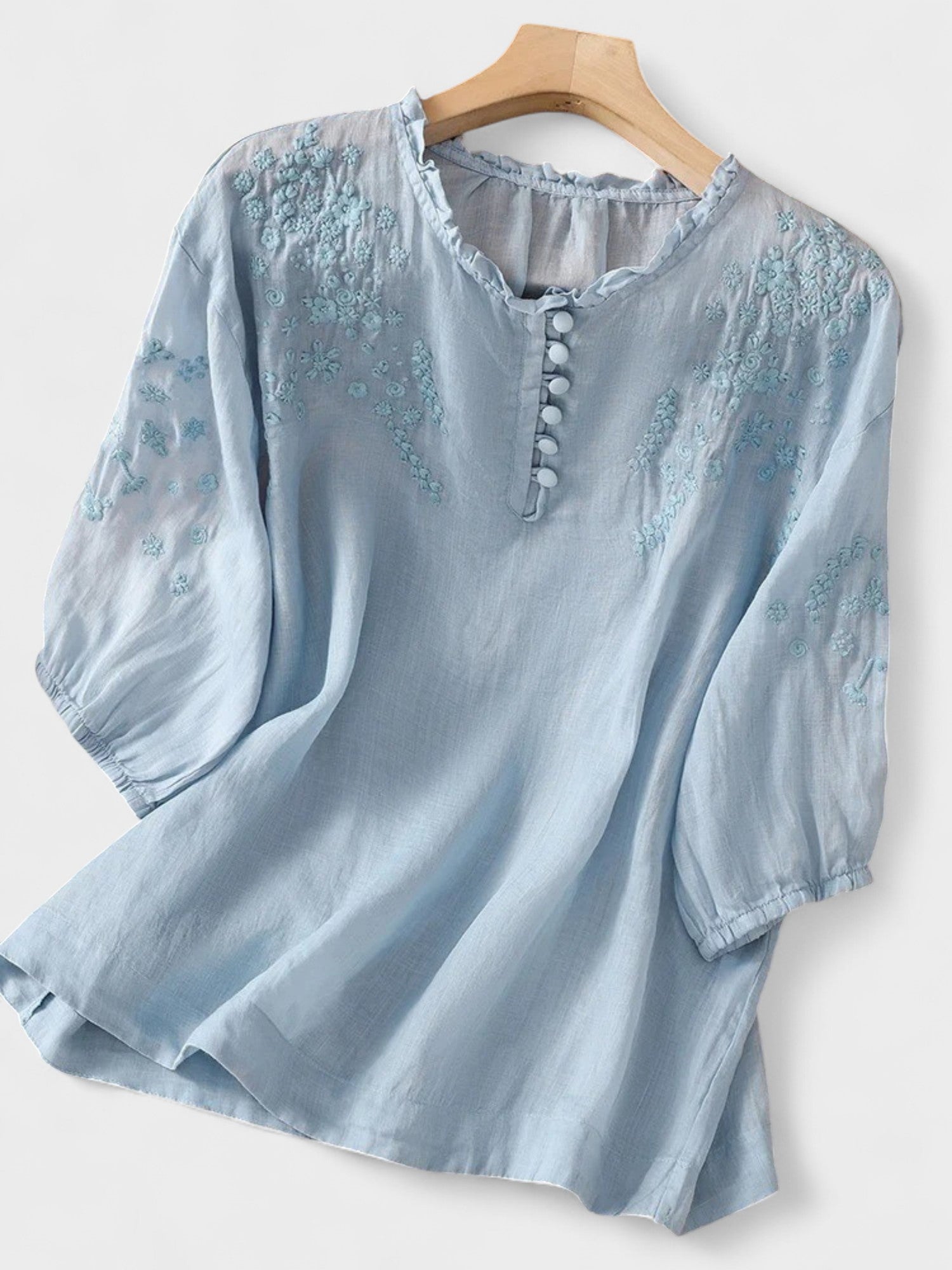Cassiana - Cotton and Linen Blouse — view 4