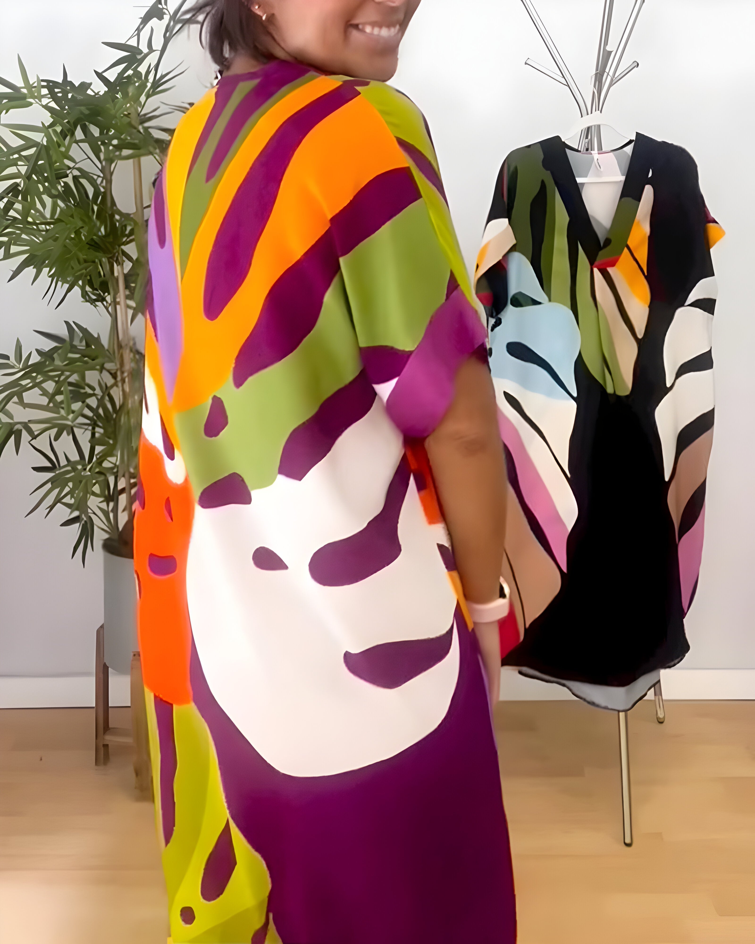 Rianna - Abstract Print Dress — view 8