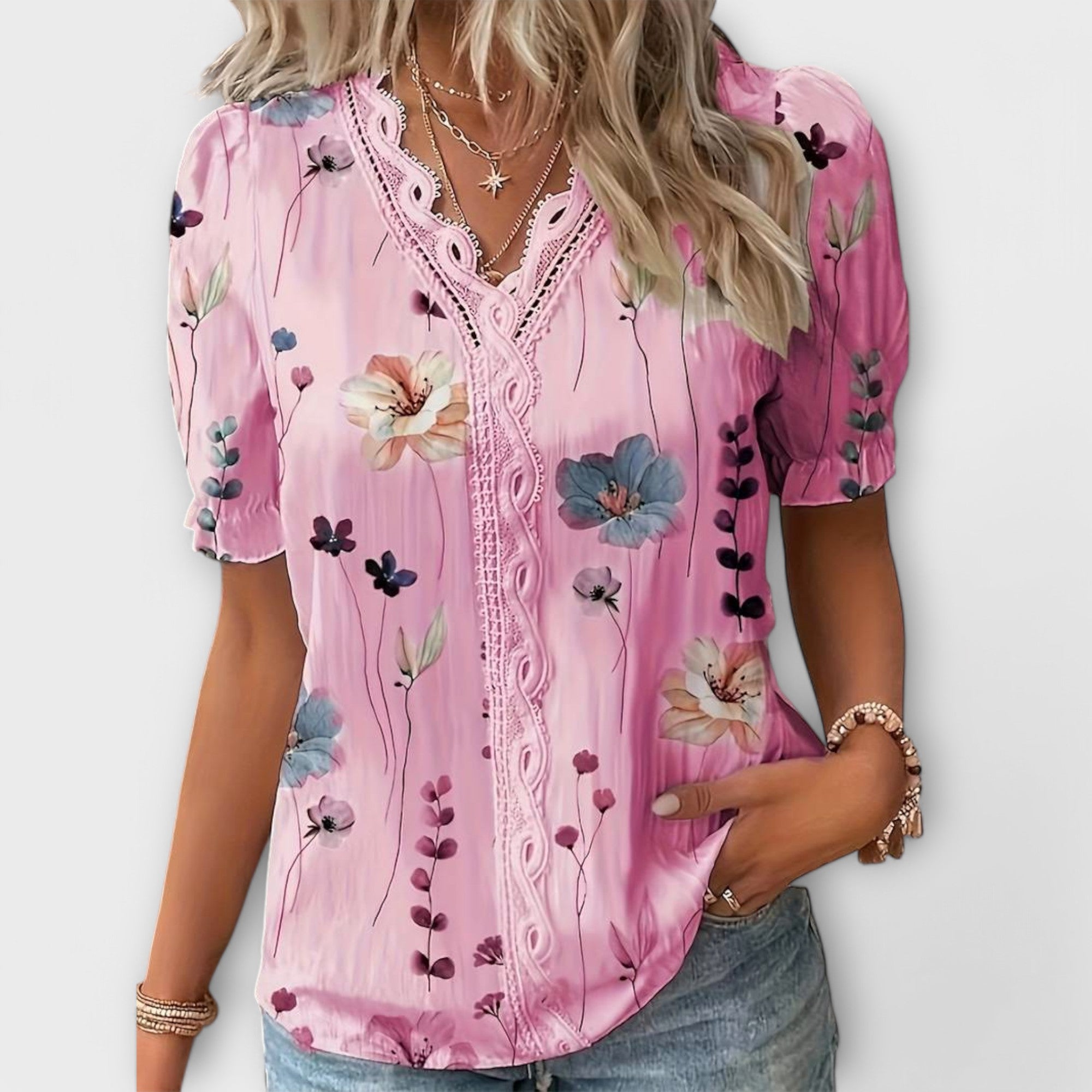 Emily - Blouse with V-Neck