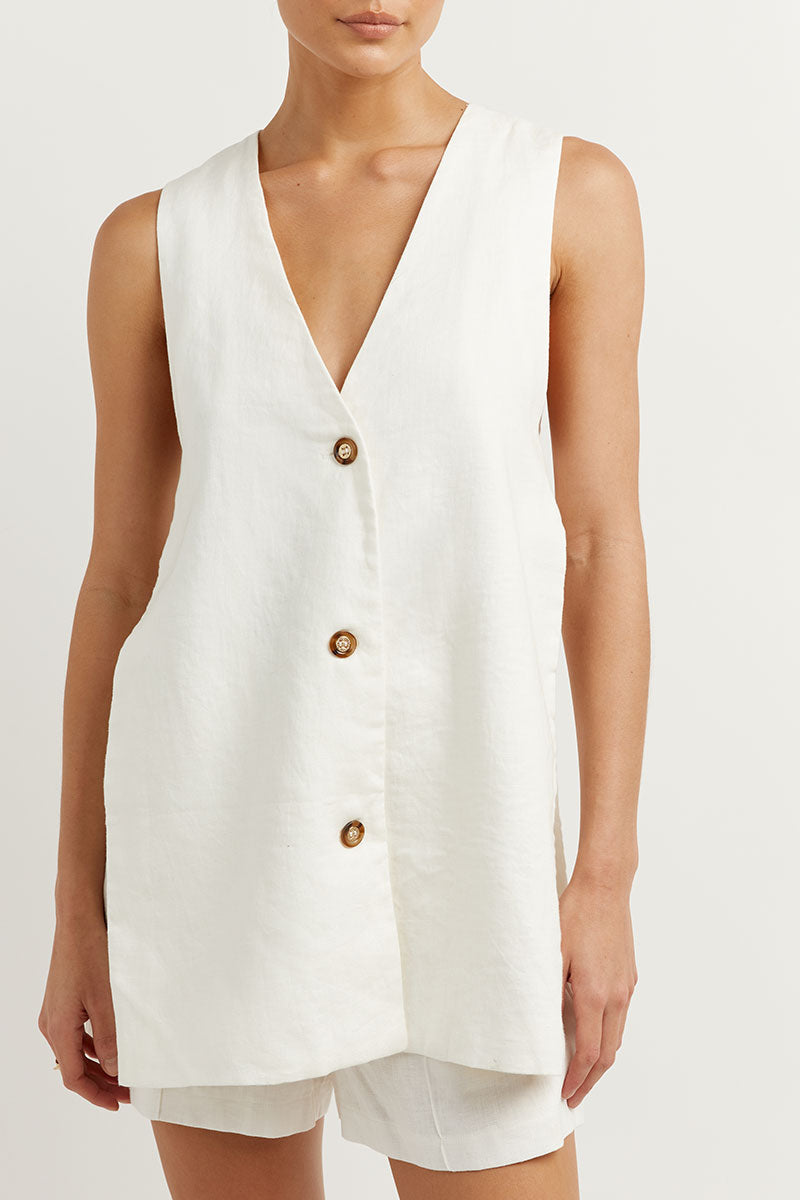 Fiona - Sleeveless Set with Buttons — view 4