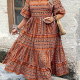 Joraine - Flowing Ethnic Dress — view 6