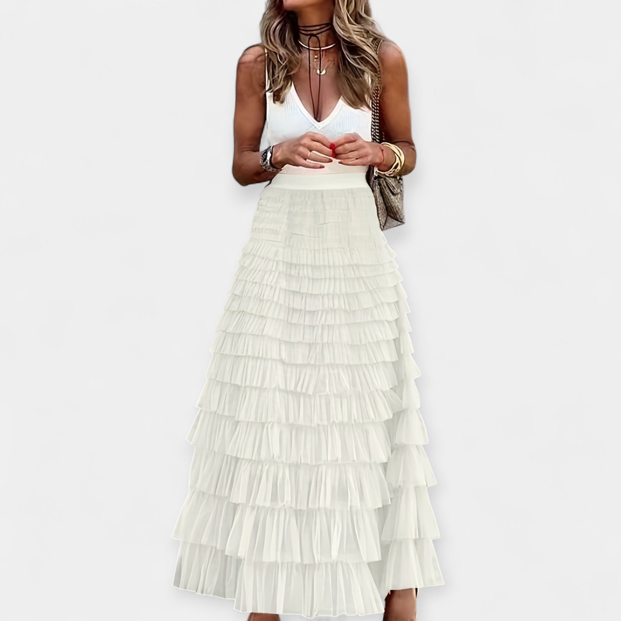 Boho Skirt with Satin Finish — view 8