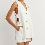 Fiona - Sleeveless Set with Buttons — view 3