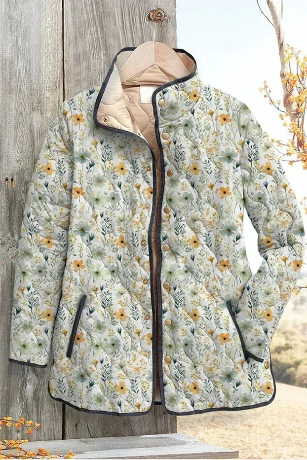 Waltraud™ | Quilted Jacket with Scattered Flowers