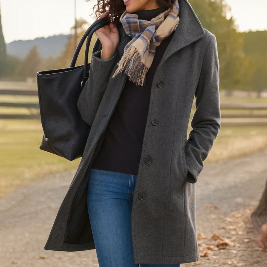 Aurora - Coat with a Button — view 2