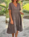 Bexley - Casual Summer Dress with V-Neck — view 3
