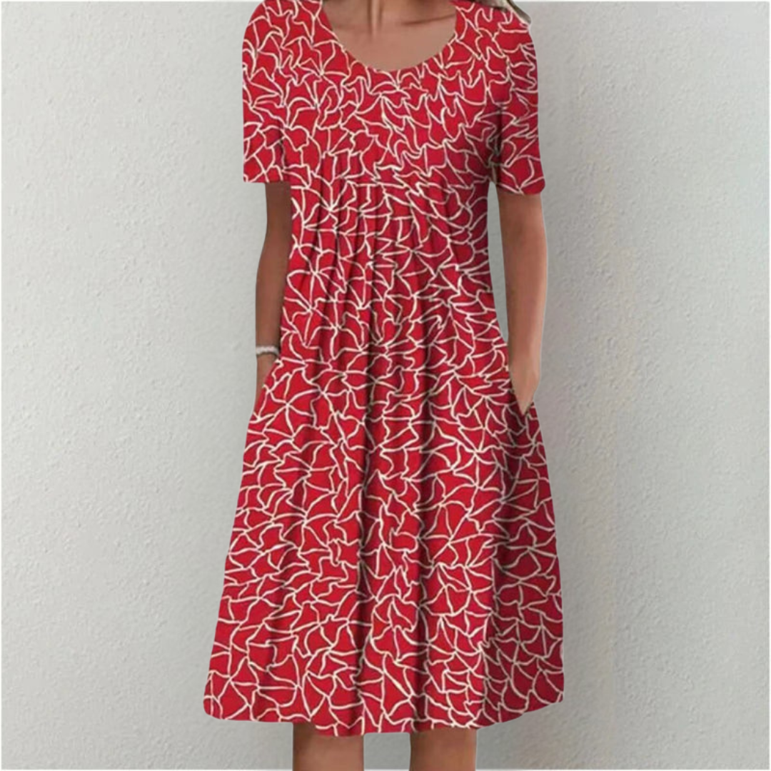 Hailey | Elegant and Casual Floral Dress with Pockets — view 7
