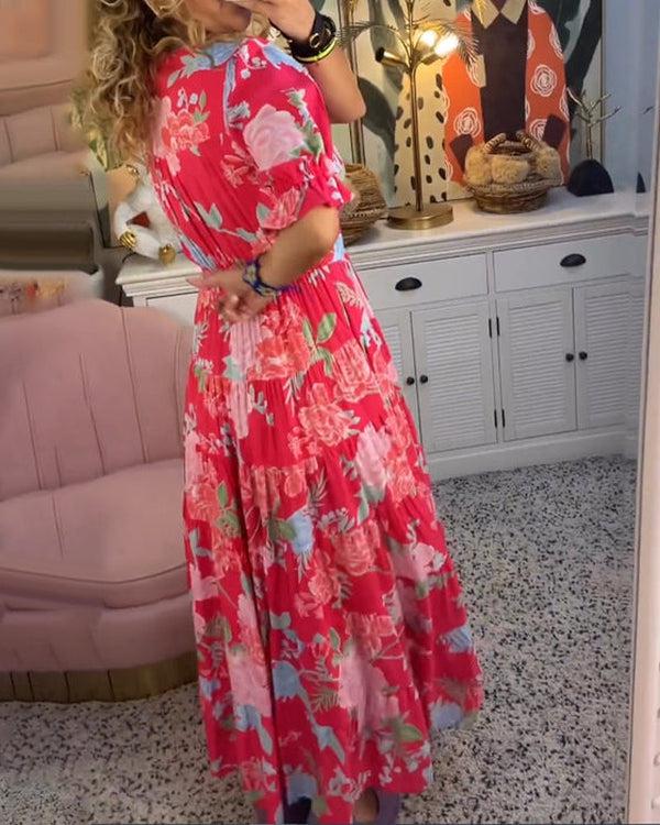Floriana - Vibrant Floral Dress — view 3