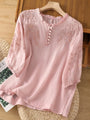 Cassiana - Cotton and Linen Blouse — view 2