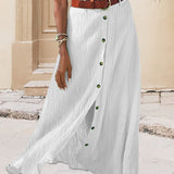 Syndy - Flowing Skirt with Buttons — view 8