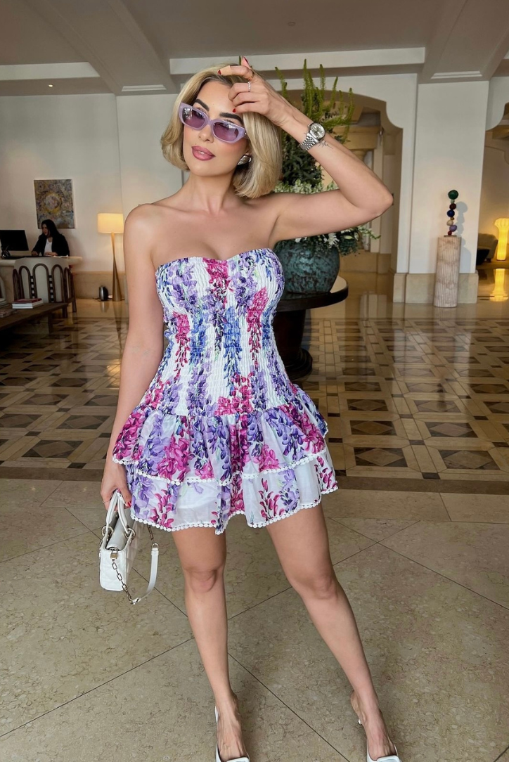 Micah - Mini Dress in Bubblegum Pink — view 5