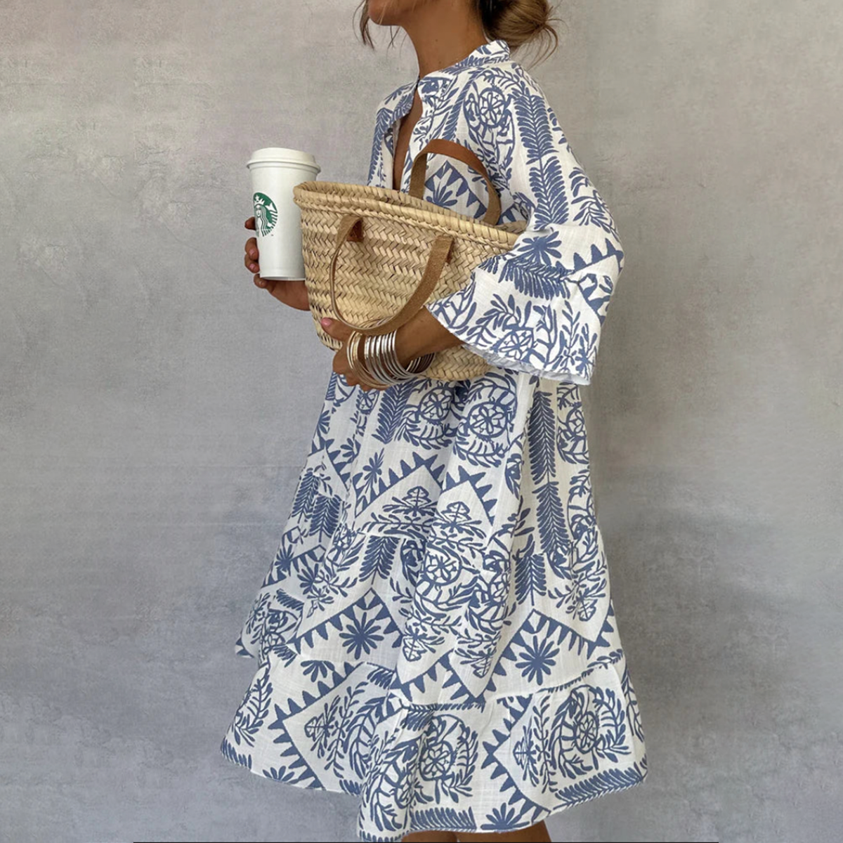 Fiorelia - Boho Casual Tunic Dress