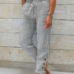 Raquelle - Casual Striped Pants