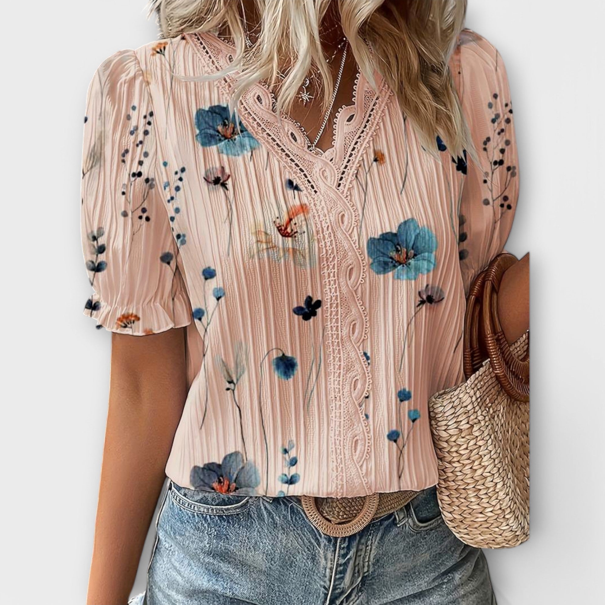 Emily - Blouse with V-Neck — view 9