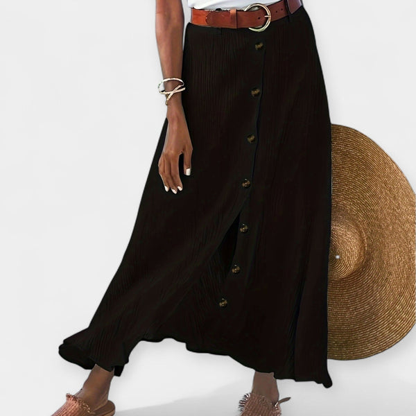 Semi-Sheer Maxi Skirt with Slit