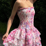 Cecilia - Strapless Floral Dress — view 7