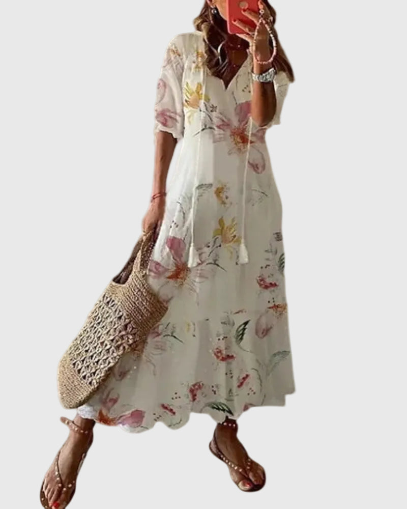 Amalia | Boho Vintage Maxi Dress for Summer — view 8