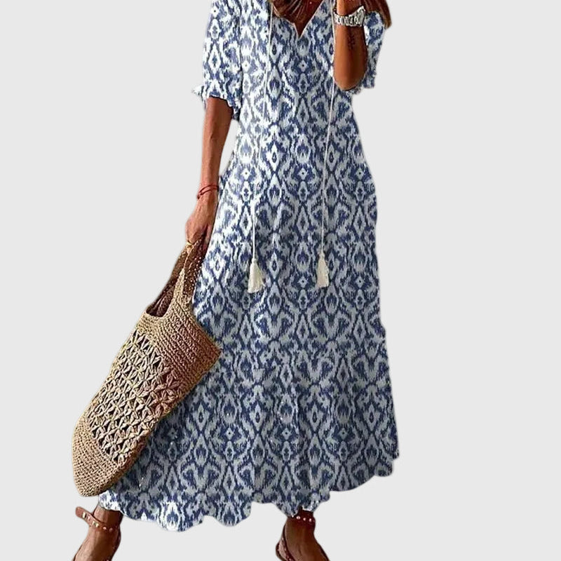 Amalia | Boho Vintage Maxi Dress for Summer