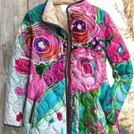 Roswitha™ | Quilted Jacket with Flowers in Pink