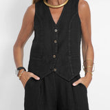 Aira - Vest with Buttons & Wide-Leg Pants Set — view 13