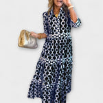 Juliana | Midi Dress with Chain Pattern — view 2