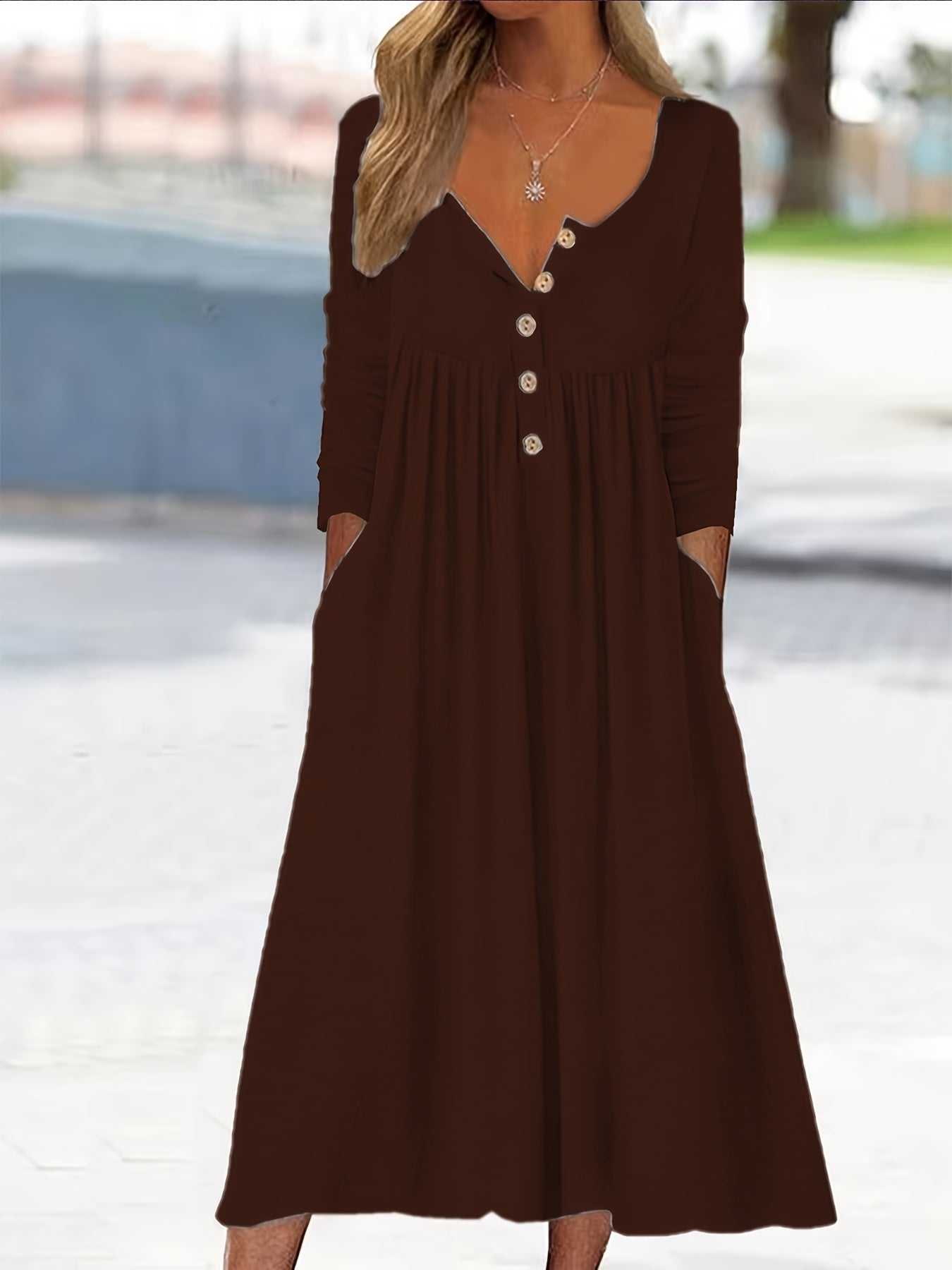 ZARA | MIDI DRESS WITH FRONT BUTTONS — view 3