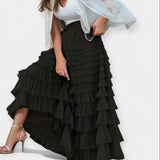 Elegant Skirt with Tulle Detail — view 6