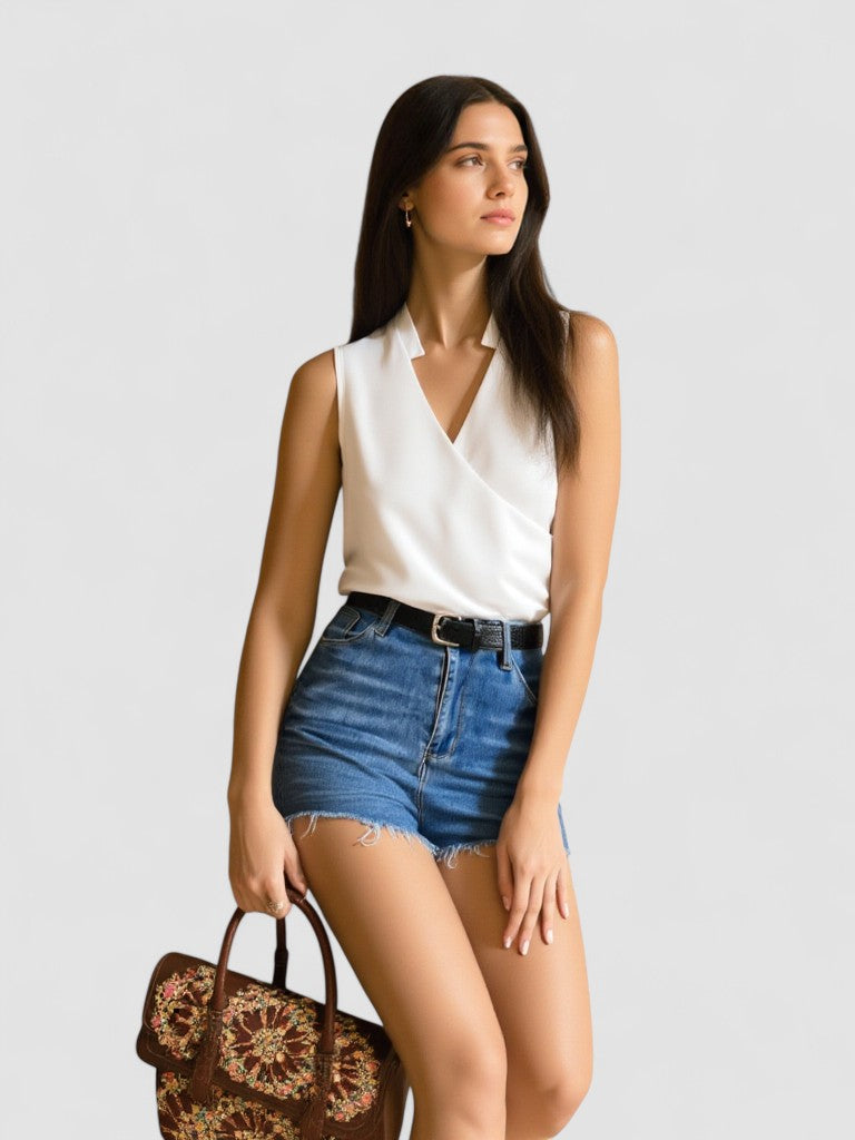 Salete - Soft Top with V-Neck — view 8