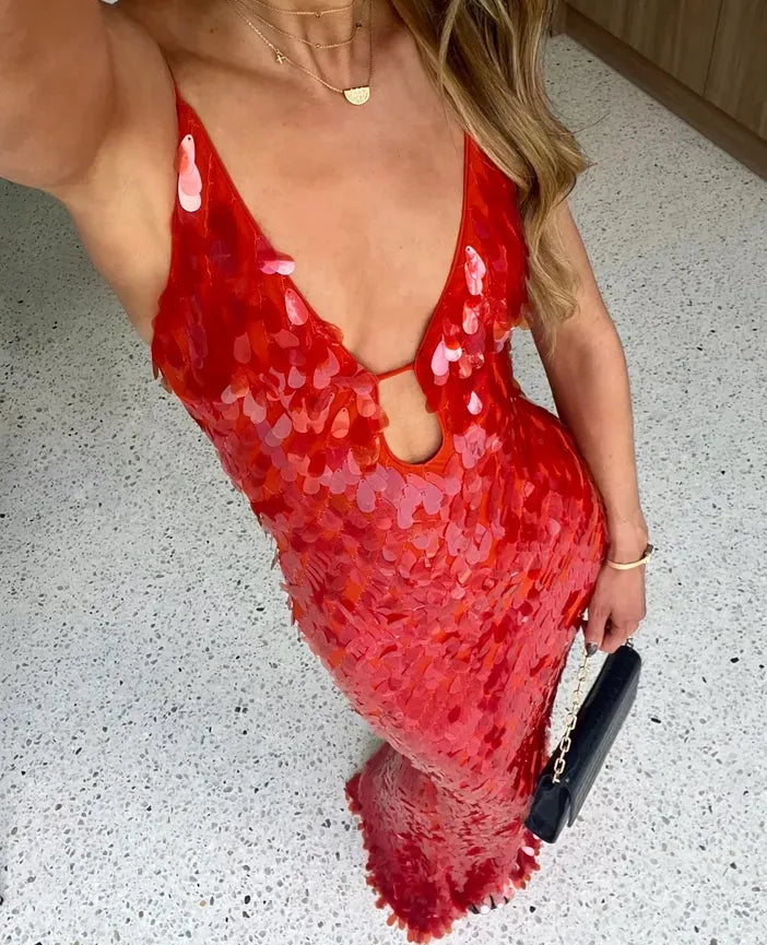 Kailani - Long Sequin Maxi Dress — view 3