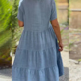 Bexley - Casual Summer Dress with V-Neck — view 11