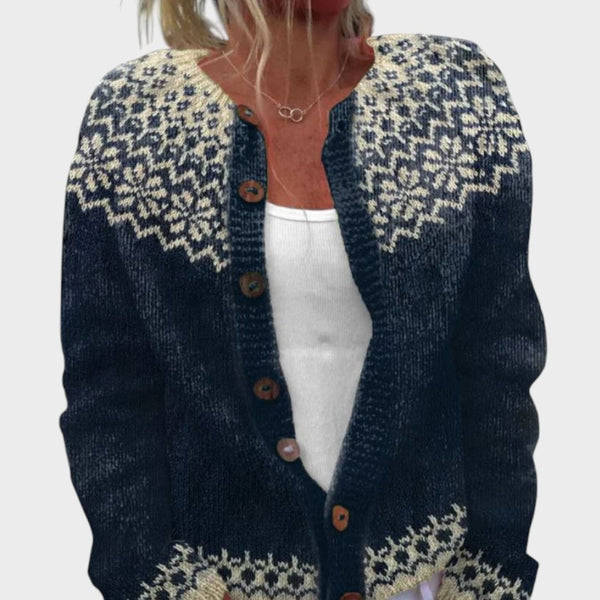Matilde - Cardigan Floral de Outono