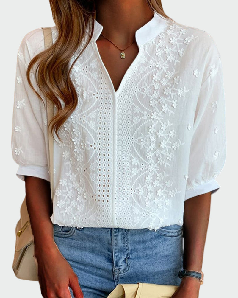 Blouse with Lace Details